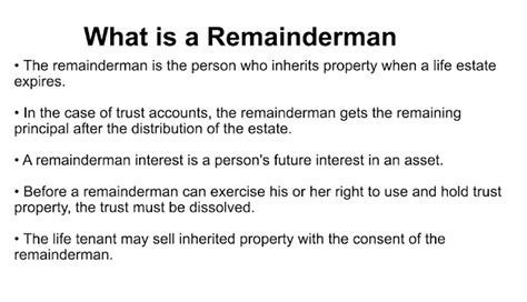remainderman meaning